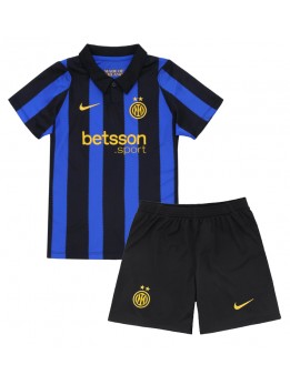 Billige Inter Milan Hjemmedraktsett Barn 2026-27 Kortermet (+ Korte bukser)